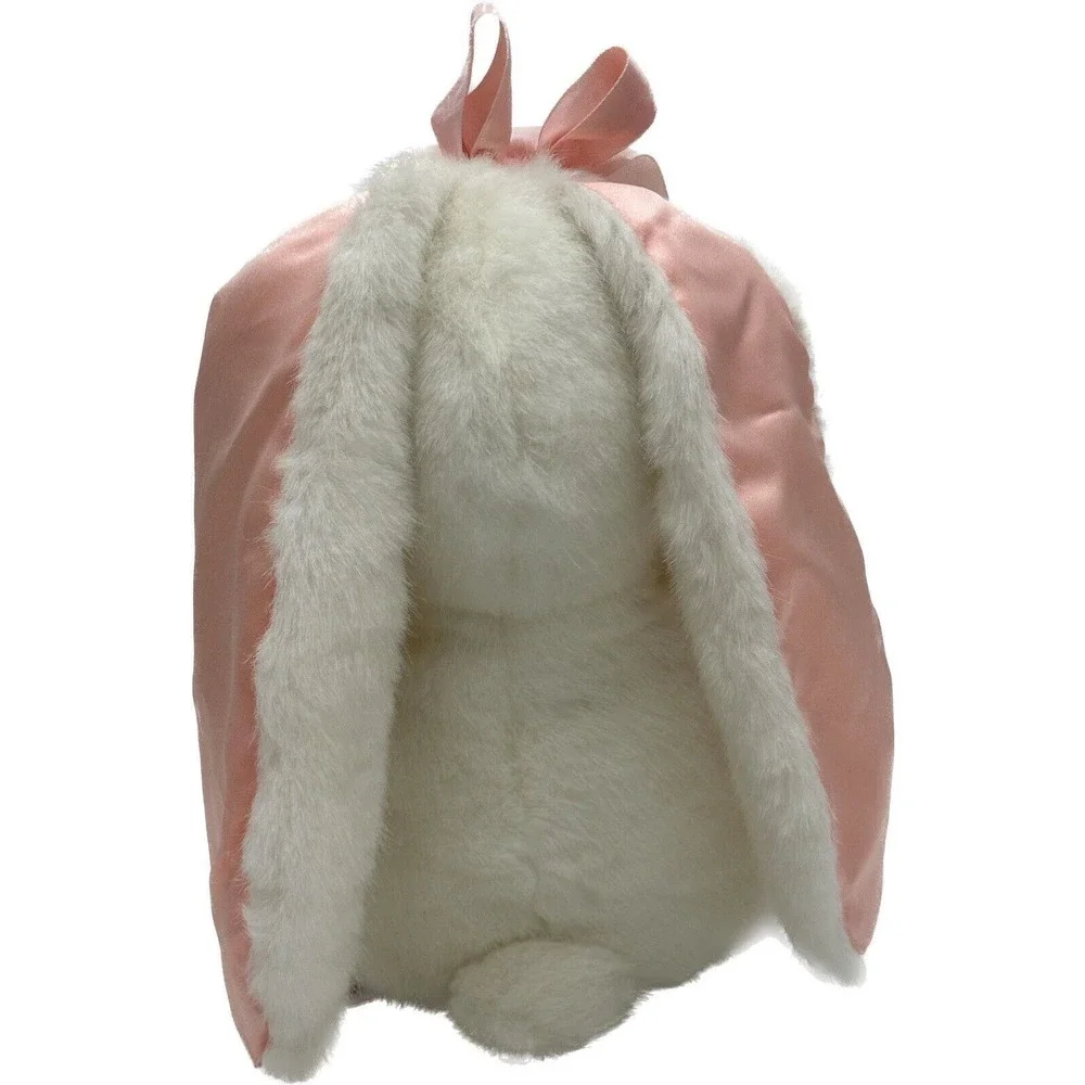 Vtg 1992 Dakin Bunny Rabbit Plush Stuffed Animal Floppy Satin Ears Heart Easter - Picture 5 of 10